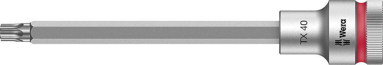 Torx®-Steckschlüsseleinsatz Wera 8767 C HF Bitnuss mit 1/2"-Antrieb, lang, mit Haltefunktion, T40 x 140 mm