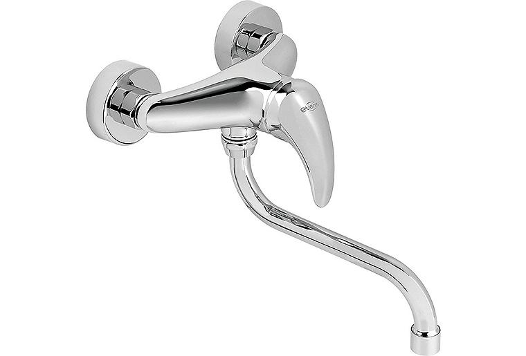 Wand-Spültischmischer Rumba II mit Schwenkauslauf Ausladung 269 mm chrom