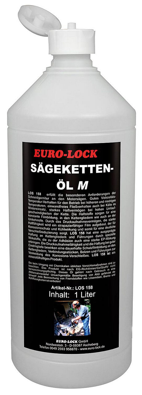 Sägekettenöl M EURO-LOCK LOS 158, 1l Flasche Sägekettenöl M EURO-LOCK LOS 158, 1l Flasche