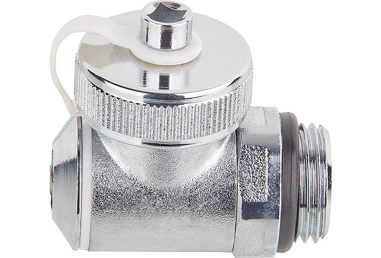 Befüll- & Entleerhahn 1/2" selbstdichtend vernickelt Befüll- & Entleerhahn 1/2" selbstdichtend vernickelt