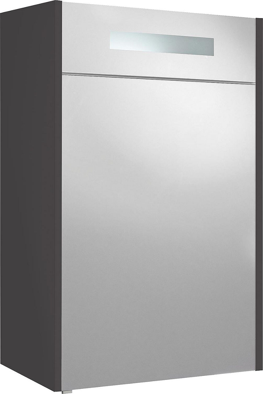 Spiegelschrank m. bel. Blende anthrazit matt 1 Tür, Anschlag rechts, 600x750x188 mm Spiegelschrank m. bel. Blende anthrazit matt 1 Tür, Anschlag rechts, 600x750x188 mm