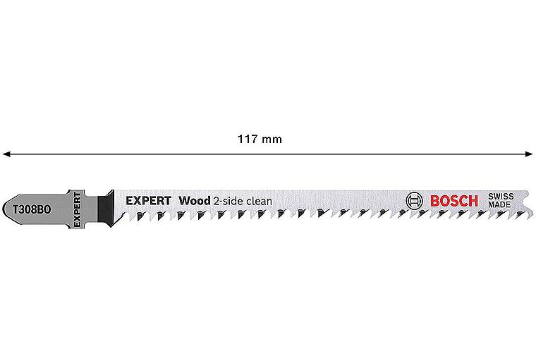 Stichsägeblätter-Set BOSCH® EXPERT T308BO Länge 117 mm, für Holz VPE 25 Stück Stichsägeblätter-Set BOSCH® EXPERT T308BO Länge 117 mm, für Holz VPE 25 Stück