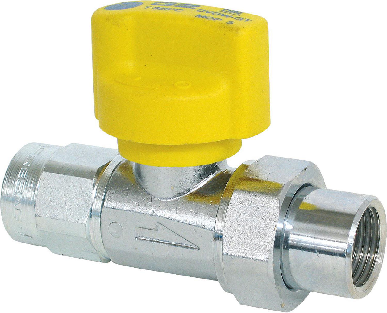 Gasanschlusskugelhahn TSV Durchgang 1/2" verchromt HTB-Ausführung Gasanschlusskugelhahn TSV Durchgang 1/2" verchromt HTB-Ausführung