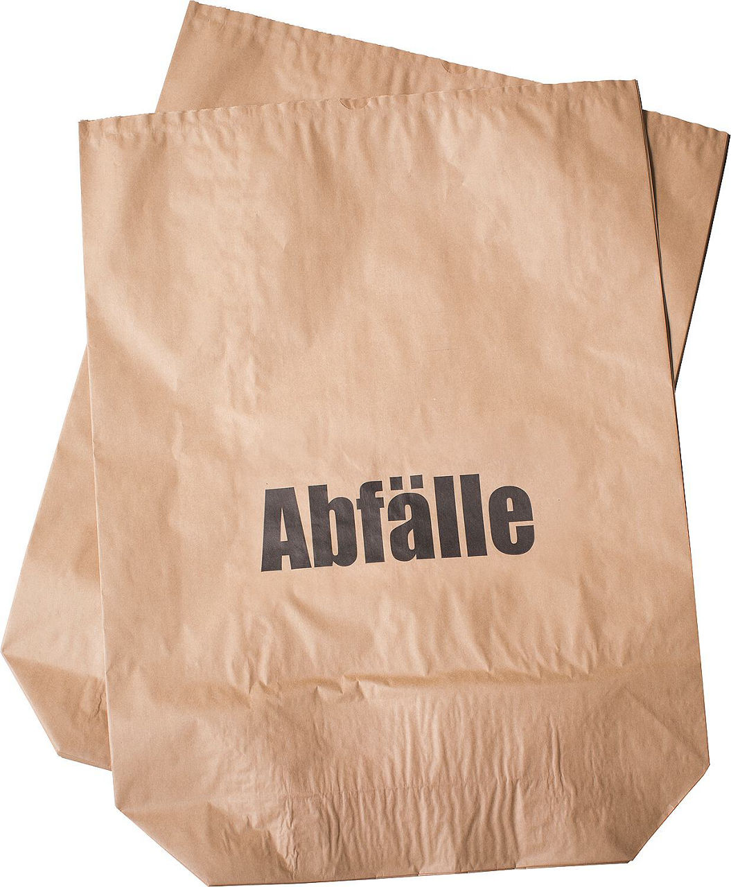Papiersäcke braun 70 l, Kraftsackpapier nassfest Aufdruck: "ABFÄLLE"; VPE 25 Stück Papiersäcke braun 70 l, Kraftsackpapier nassfest Aufdruck: "ABFÄLLE"; VPE 25 Stück