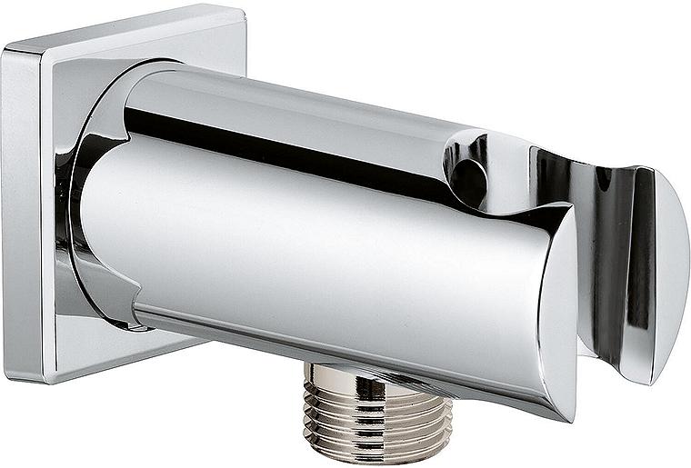 Wandanschlussbogen Grohe Rainshower mit Brausehalter, chrom eckig Wandanschlussbogen Grohe Rainshower mit Brausehalter, chrom eckig