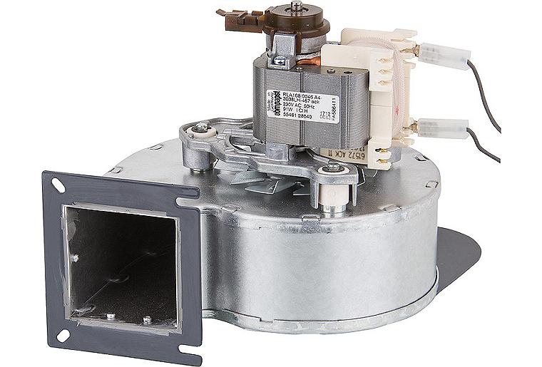 Brennerventilator Drehzahlge- steuert mit Luftklappe für Atmos Brenner A45
