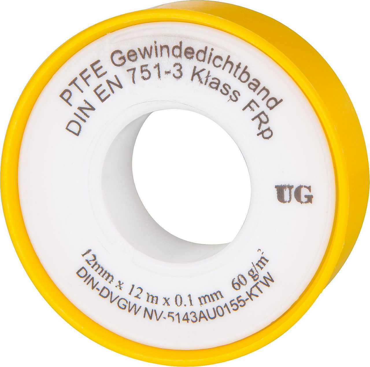 PTFE-Gewindedichtband FRp (Feingewinde) FERMIT 1 Stück weißer Kern/gelbe Hülle PTFE-Gewindedichtband FRp (Feingewinde) FERMIT 1 Stück weißer Kern/gelbe Hülle