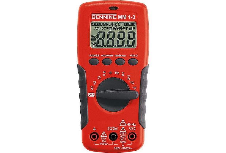 Digital-Multimeter - Manueller Messbereichswahl, Benning MM 1-3 inkl. Tasche und Prüfschnüren Digital-Multimeter - Manueller Messbereichswahl, Benning MM 1-3 inkl. Tasche und Prüfschnüren