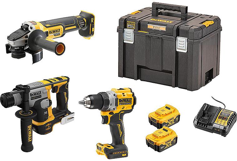 Akku-Set DeWALT 18 V DCK355P2T-QW 3-teilig mit 2x 5,0 Ah Akkus und Ladegerät