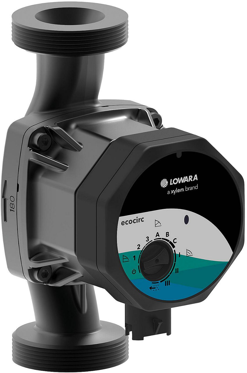Heizungs-Umwälzpumpe Lowara ecocirc L 32-8, DN32(11/4"), PN10, 230V, Baulänge 180mm Heizungs-Umwälzpumpe Lowara ecocirc L 32-8, DN32(11/4"), PN10, 230V, Baulänge 180mm