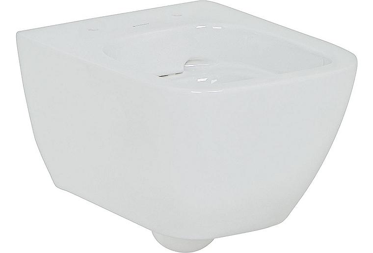 Wand-Tiefspül-WC Geberit Smyle Square compact, spülrandlos, weiß BxHxT: 350x330x490mm Wand-Tiefspül-WC Geberit Smyle Square compact, spülrandlos, weiß BxHxT: 350x330x490mm