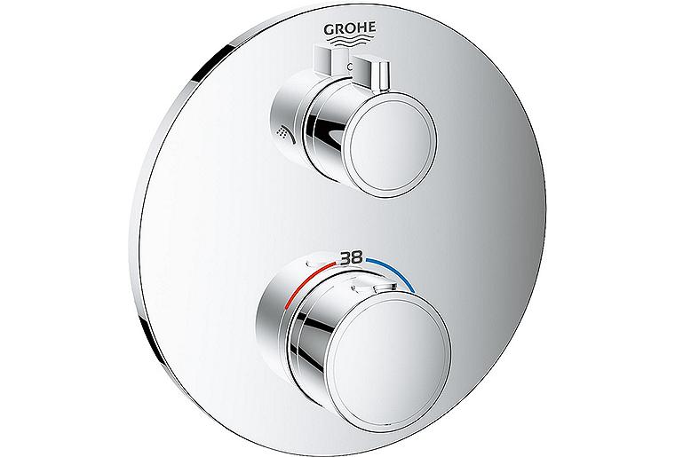 UP-Brausethermostat Grohe Grohtherm Rosette Ø 158 mm chrom rund