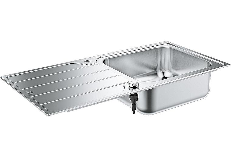 Edelstahlspüle Grohe K500 mit 1 Becken reversibel BxT: 1000x500 mm Edelstahlspüle Grohe K500 mit 1 Becken reversibel BxT: 1000x500 mm