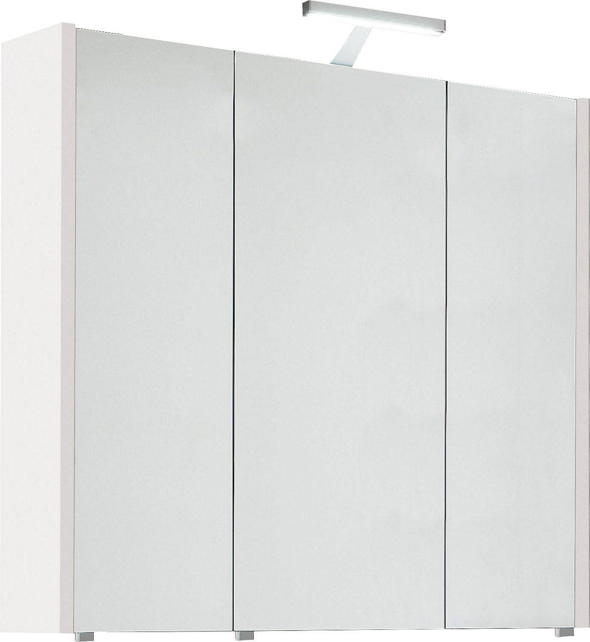 Spiegelschrank mit Beleuchtung weiß Hochglanz 3 Türen 850x750x188mm Spiegelschrank mit Beleuchtung weiß Hochglanz 3 Türen 850x750x188mm