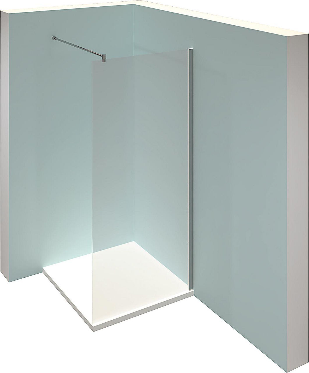 Walk-In Glasduschwand Hüppe Design Pure mit Wandprofil, BxHxT:790-810x2000x6mm Walk-In Glasduschwand Hüppe Design Pure mit Wandprofil, BxHxT:790-810x2000x6mm