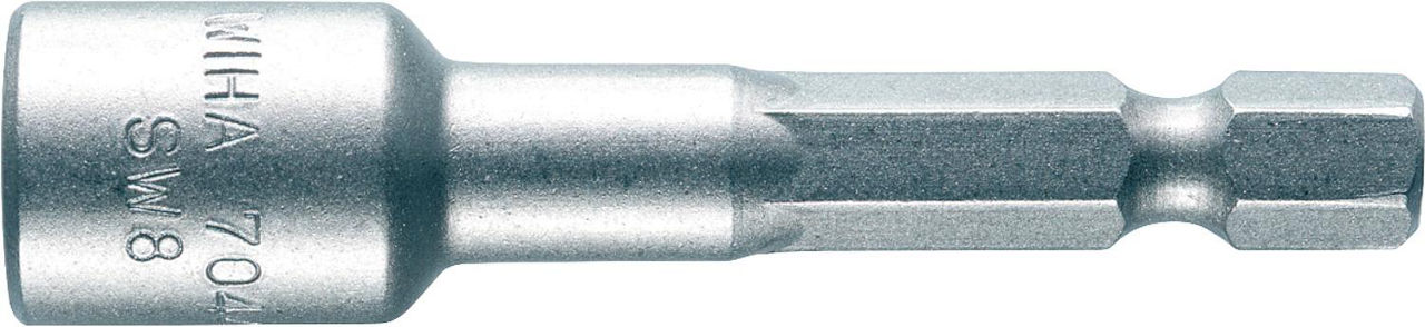 Außensechskant-Steckschlüsseleinsatz Bit wiha 7044M mit 1/4"-Antrieb, metisch, magnetisch, SW 13,0 x 55 mm Außensechskant-Steckschlüsseleinsatz Bit wiha 7044M mit 1/4"-Antrieb, metisch, magnetisch, SW 13,0 x 55 mm