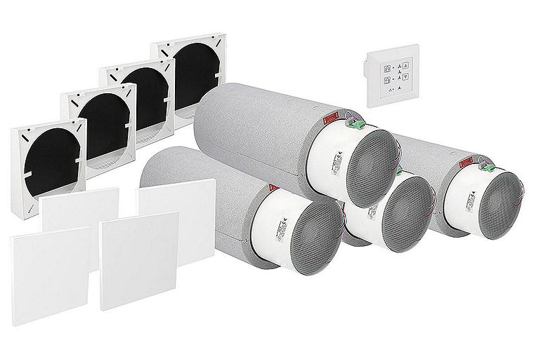 Komplettpaket dezentrale KWL EventAir, für 4 Einheiten + Gratis: 1x EventAir Steuerung 2.0