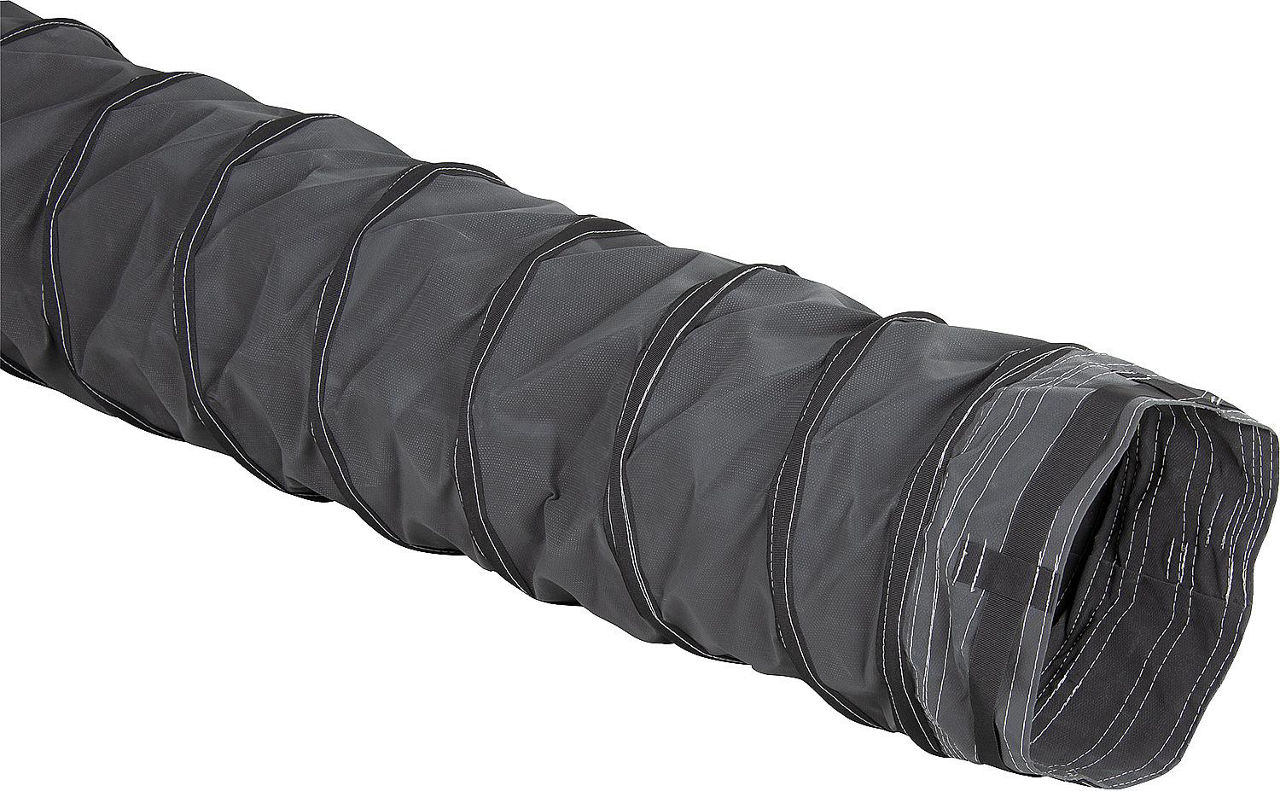 Warmluftschlauch mit Befestigungsgurt und Tragetasche 7,6m Ø425mm Warmluftschlauch mit Befestigungsgurt und Tragetasche 7,6m Ø425mm