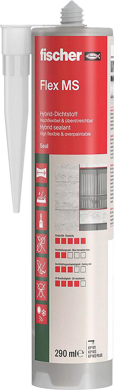 Dichtstoff Fischer Flex MS grau, 290 ml Dichtstoff Fischer Flex MS grau, 290 ml