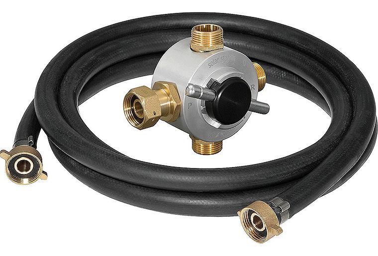 Umsteuerventil Flussrichtung, mit EPDM Schlauch DN15(1/2"), für Solar Push