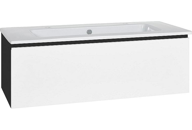 WTU + Keramik-WT ELA Korpus schwarz smt-Front weiß smt, 1210x420x510 mm WTU + Keramik-WT ELA Korpus schwarz smt-Front weiß smt, 1210x420x510 mm