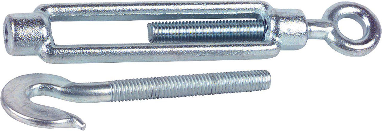 Spannschlossmutter DIN 1480 M 6mm mit Haken und Öse verzinkt VPE 1 Spannschlossmutter DIN 1480 M 6mm mit Haken und Öse verzinkt VPE 1