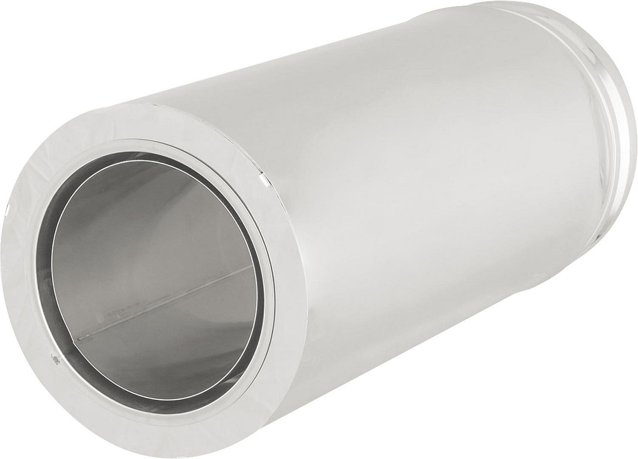 Doppelwandiges Abgassystem Doppelfutterrohr, DN 150 kürzbar, Baulänge von 150-435 mm