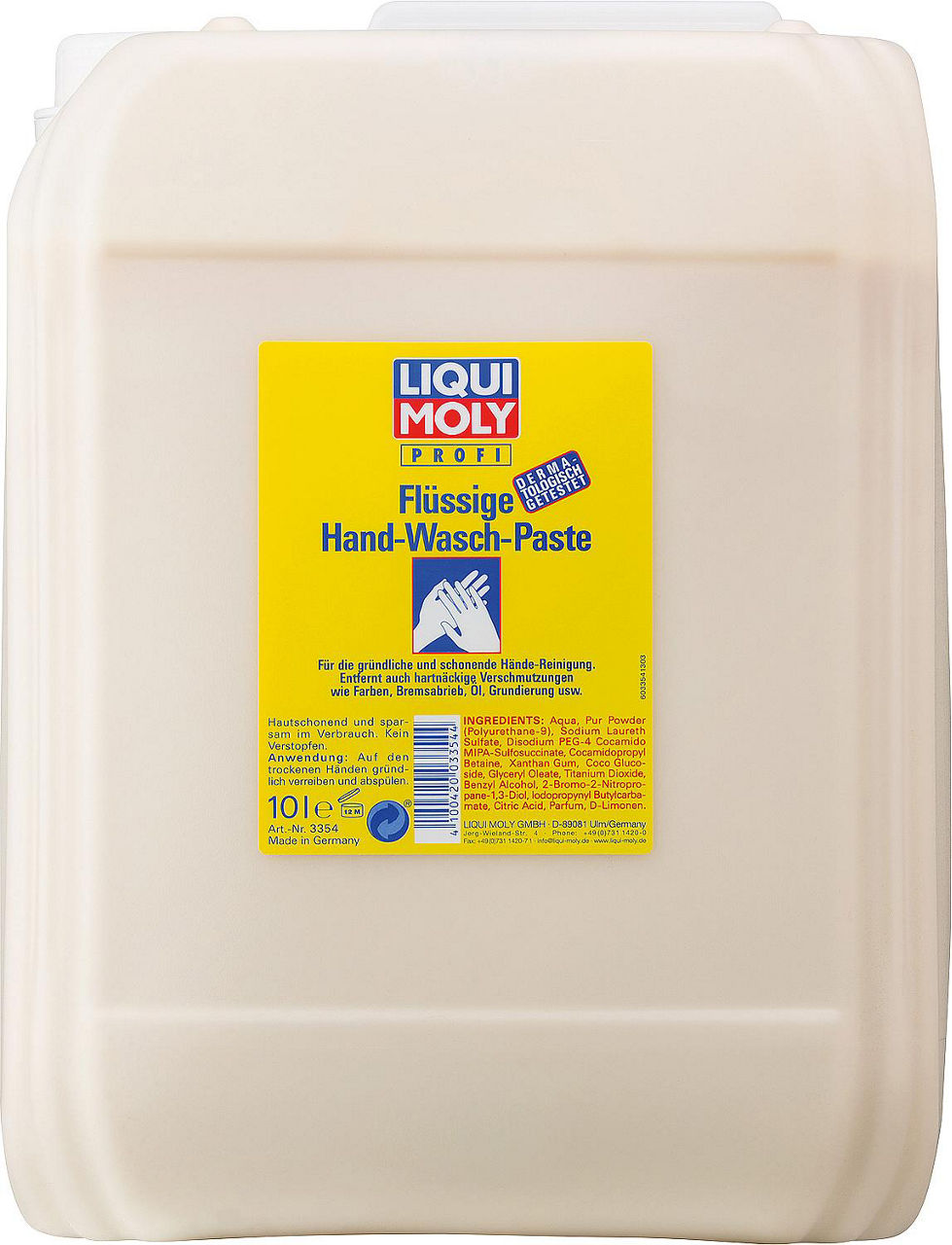 Handwaschpaste flüssig LIQUI MOLY 10l Eimer