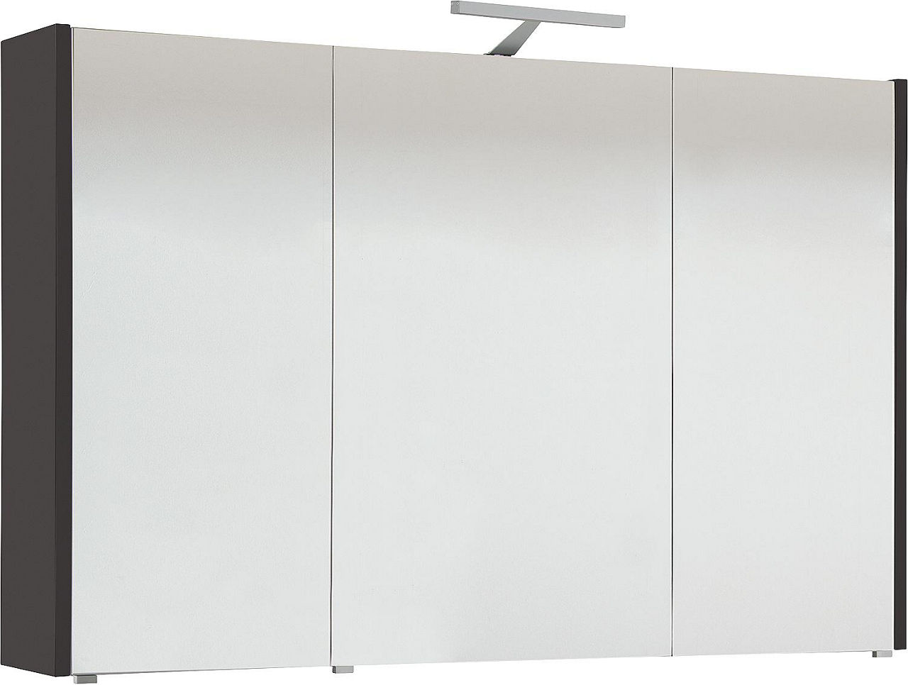 Spiegelschrank mit Beleuchtung anthrazit matt 3 Türen 1050x750x188mm Spiegelschrank mit Beleuchtung anthrazit matt 3 Türen 1050x750x188mm