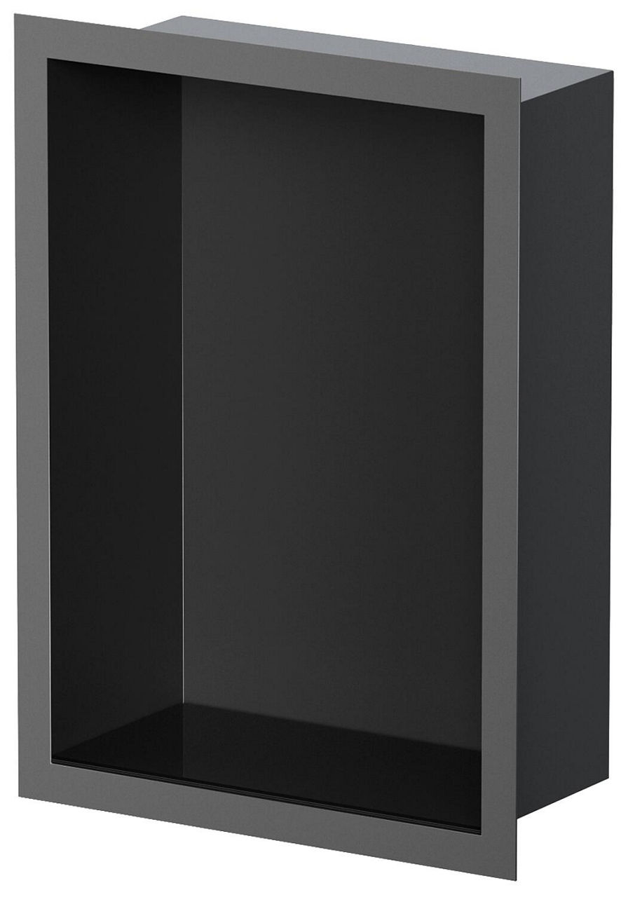 Wandnische für den Nassbereich mit Einbaurahmen und Dichtmanschette 234x324x100mm, schwarz pulverbeschichtet