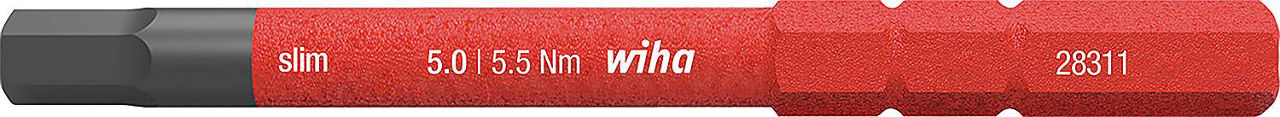 VDE-Innensechskant slimBit wiha 283118 electric Vario, SW 5,0 x 75 mm