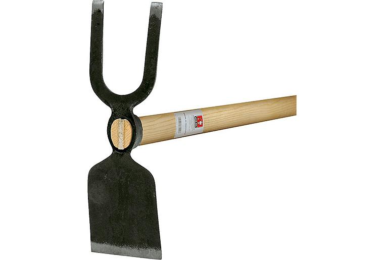 Ideal-Gartenhacke Breitblatt, 2 Zinken Eschenstiel