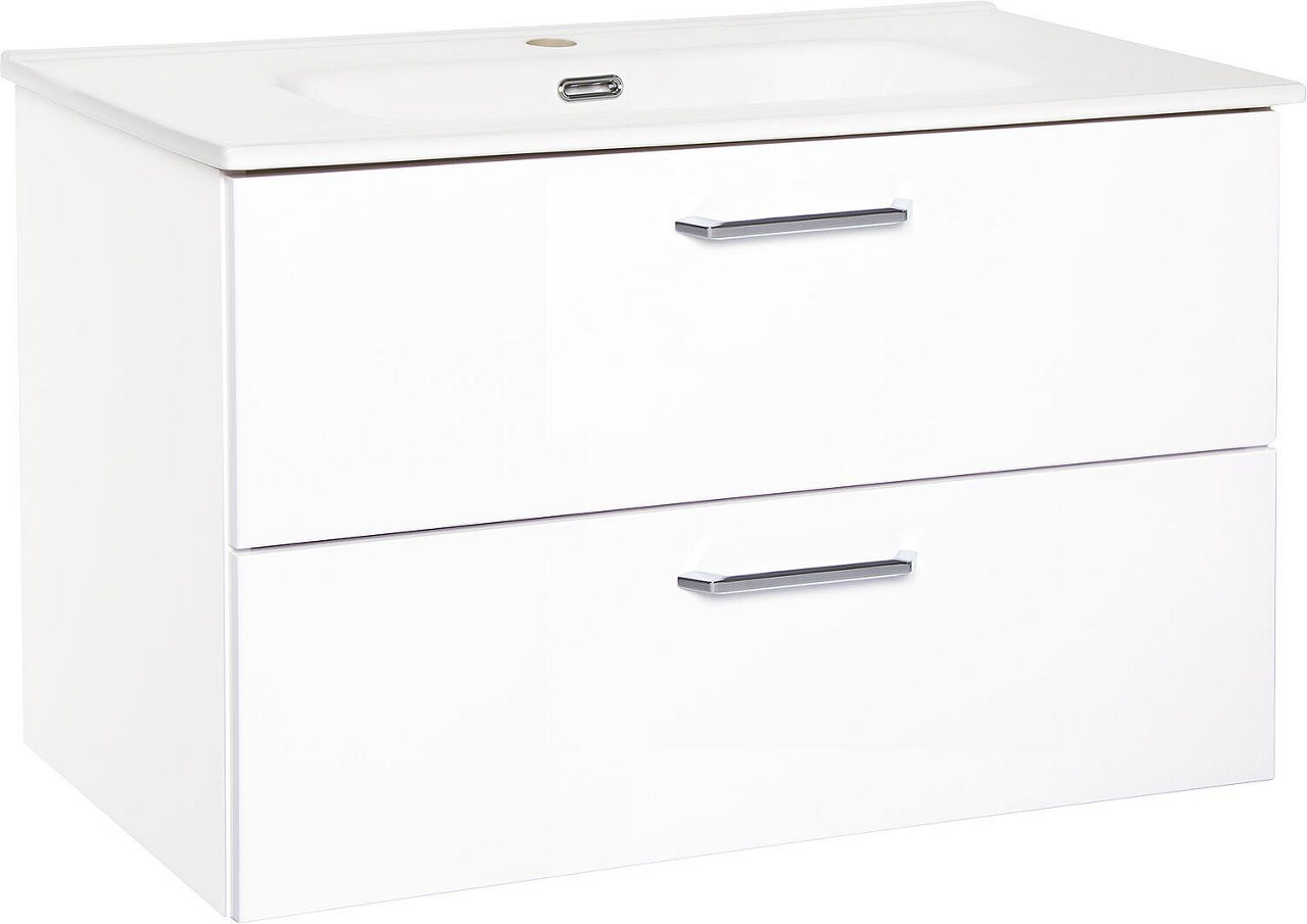 WTU+Keramik-WT NOA, weiß Hochglanz lackiert, 2 Auszüge, 815x515x470mm WTU+Keramik-WT NOA, weiß Hochglanz lackiert, 2 Auszüge, 815x515x470mm
