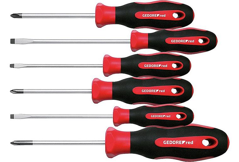 Schraubendrehersatz GEDORE red 6-teilig, Schlitz/Phillips