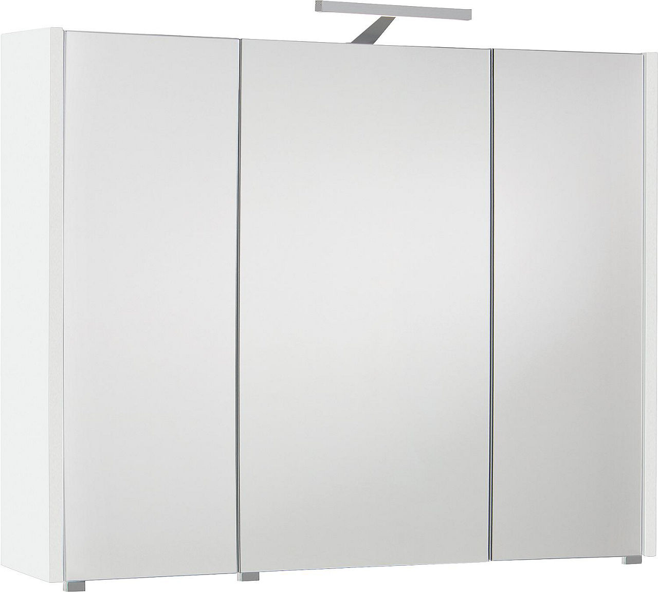 Spiegelschrank mit Beleuchtung weiß Hochglanz 3 Türen 950x750x188mm Spiegelschrank mit Beleuchtung weiß Hochglanz 3 Türen 950x750x188mm