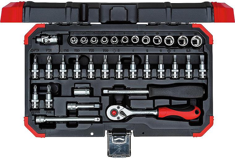 Steckschlüssel-Satz GEDORE red R49003033, 33-teilig 1/4"