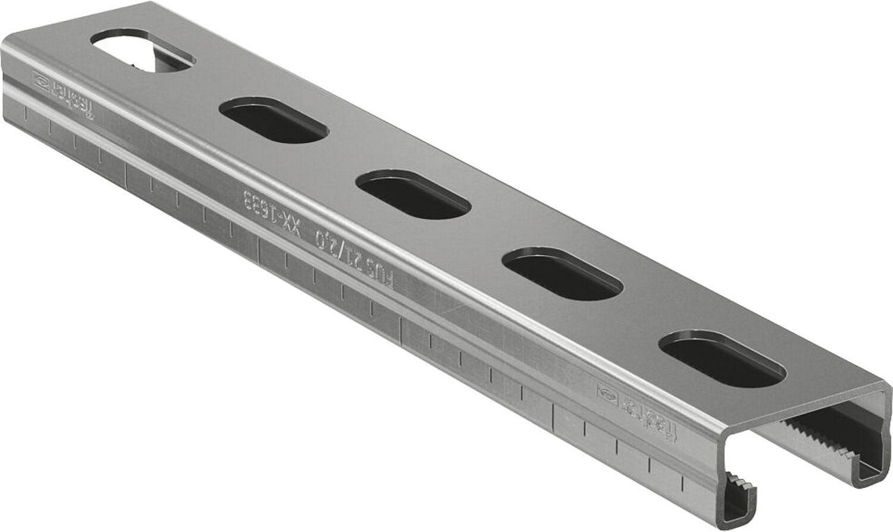 Montageschiene FUS 21/2,0 Länge 2 mtr. Edelstahl A2