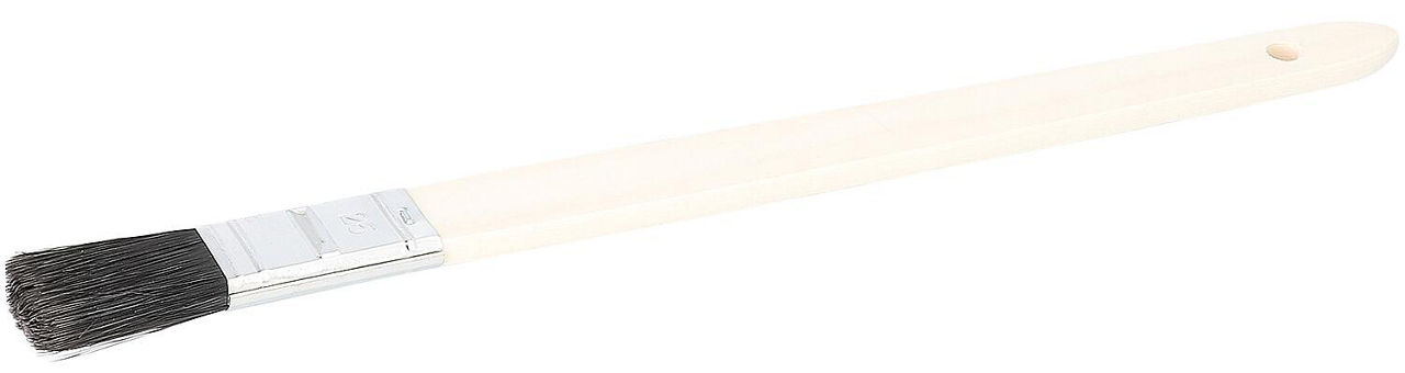 Pr.-Plattpinsel gerade 25 mm schwarz, Buchenstiel, Weißblechzwinge Pr.-Plattpinsel gerade 25 mm schwarz, Buchenstiel, Weißblechzwinge