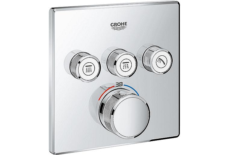 UP-Thermostat Grohe Grohtherm SmartControl chrom mit 3 Absperrventilen