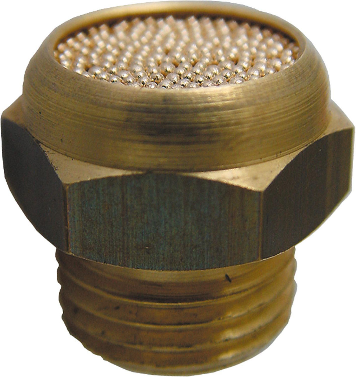 Schalldämpfer aus Sinterbronze flache Ausführung mit Sechskant G 1/2 Schalldämpfer aus Sinterbronze flache Ausführung mit Sechskant G 1/2
