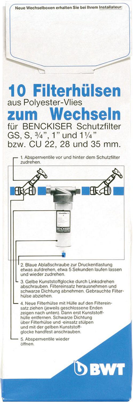 Ersatz-Filtervlies 3/4"-11/4" für Schutzfilter/Universalfilter VPE 10Stück Ersatz-Filtervlies 3/4"-11/4" für Schutzfilter/Universalfilter VPE 10Stück