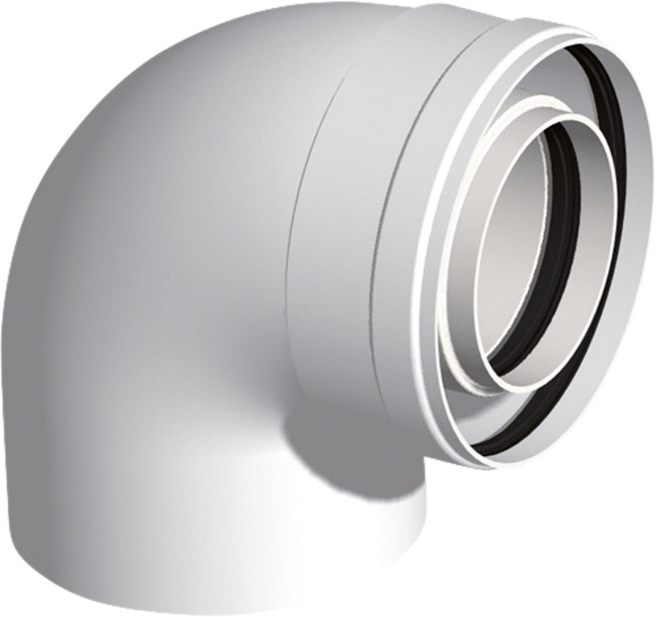 Kunststoff-Abgassystem Bogen 87° - DN 80/125