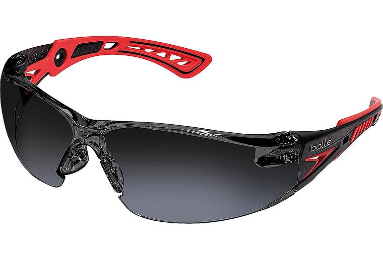 Schutzbrille RUSH+ Rahmen rot / schwarz - Rauchglas PC - kratzfest & beschlagfrei Schutzbrille RUSH+ Rahmen rot / schwarz - Rauchglas PC - kratzfest & beschlagfrei