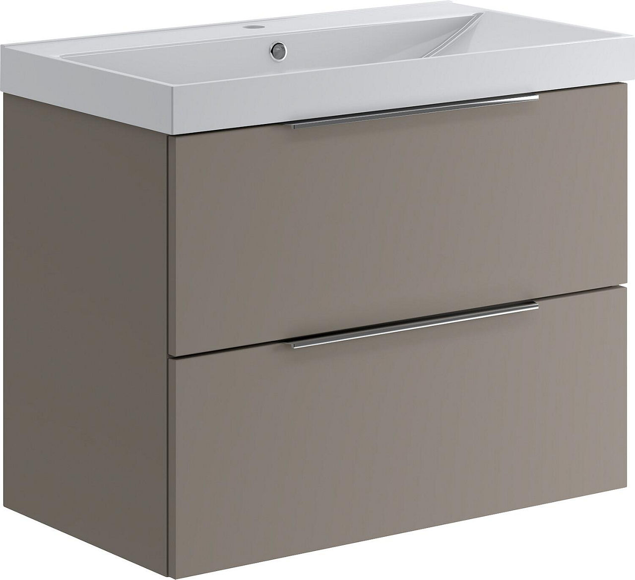 WTU+Keramik-WT BALI 2.0 London grau lackiert 2 Auszüge Breite 810 mm