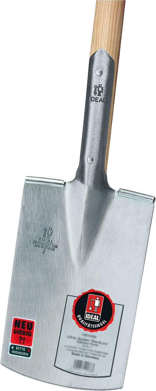 Ideal-Spaten Gärtner Form Größe 2,Trittschutz,Knopfstiel