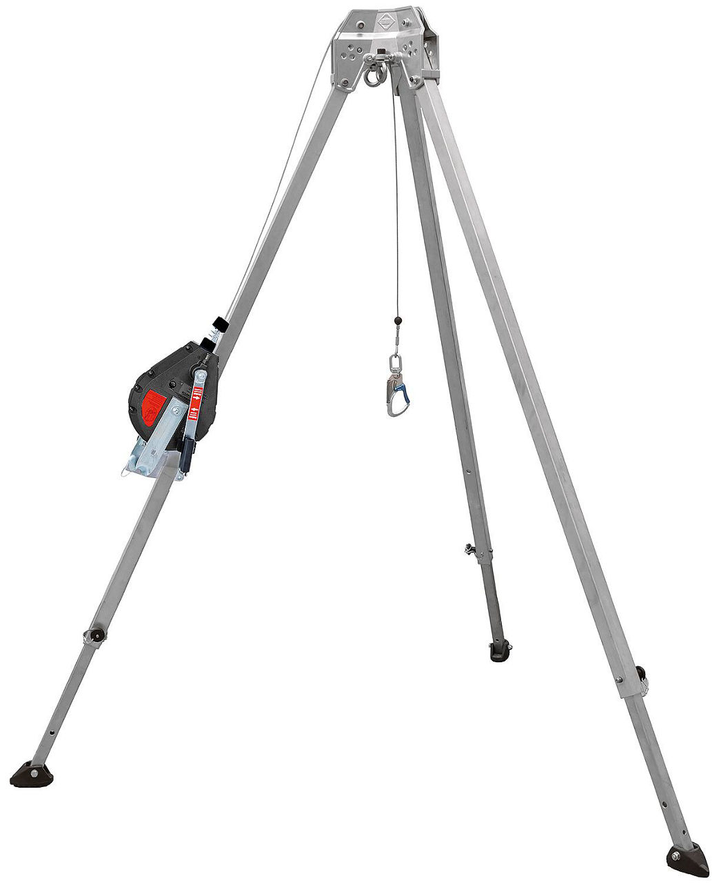 Dreibaum-Set 1x Höhensicherungsgerät mit Rettungshubfunktion, 18m gepr. n. EN 360 + 1496 1x Alu-Dreibaum EN 795, Kl. B Dreibaum-Set 1x Höhensicherungsgerät mit Rettungshubfunktion, 18m gepr. n. EN 360 + 1496 1x Alu-Dreibaum EN 795, Kl. B