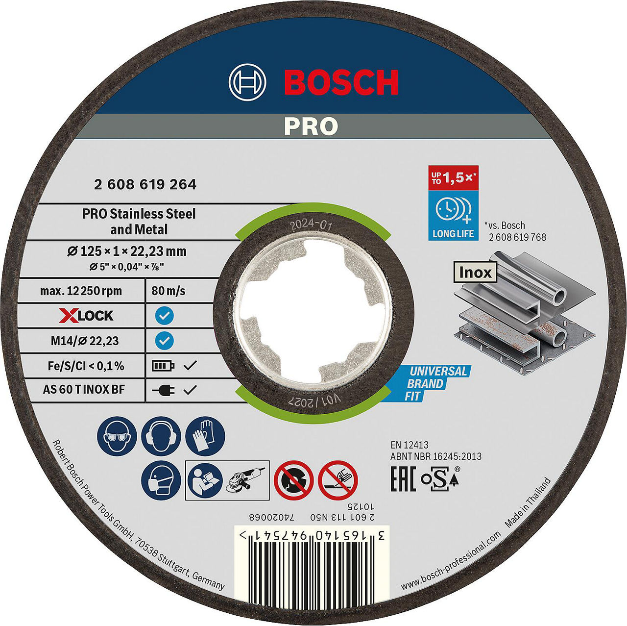 Trennscheibe BOSCH® für Stahl und Edelstahl mit X - Lock Aufnahme Ø 125 x 1,0 mm Trennscheibe BOSCH® für Stahl und Edelstahl mit X - Lock Aufnahme Ø 125 x 1,0 mm
