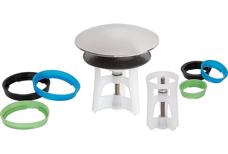 Ersatz Ablaufstopfen UP&Down für 30mm (1") und 38mm (11/4") Garnituren, Kunststoff/Chrom Abdeckung Ersatz Ablaufstopfen UP&Down für 30mm (1") und 38mm (11/4") Garnituren, Kunststoff/Chrom Abdeckung