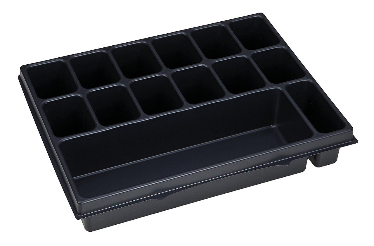 Kleinteileeinsatz 14 Mulden für I-Boxx 72 u. LS-Schublade 72 Kleinteileeinsatz 14 Mulden für I-Boxx 72 u. LS-Schublade 72