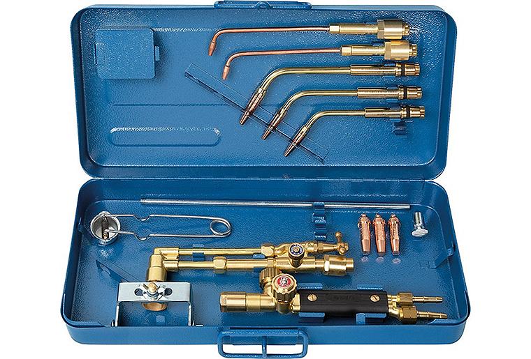 Schweiß- und Schneidgarnitur mit Flügel, mit Aufbewahrungskasten Schweißen 1,0-4mm Schneiden 3-100mm